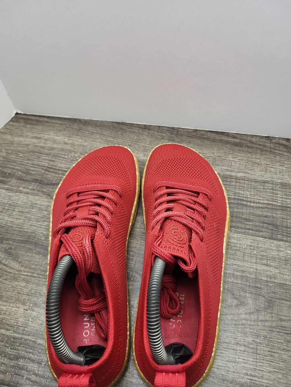 Groundies Active Knit Barefoot Sneaker Active Knit Minimalist Women's Size 9 Red - Picture 6 of 10